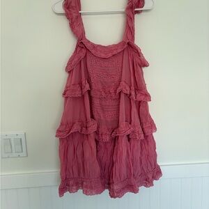 Free People Pink Layered Kids Dress
